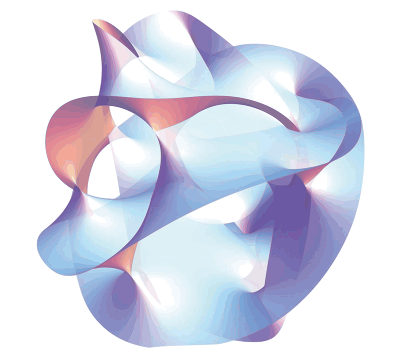 Почему физика так неоправданно хорошо справляется с созданием новой математики - 2 Нестандартная проблема: Физик Филипп Канделас и его коллеги использовали инструменты теории струн для решения нестандартной проблемы в нумеративной геометрии: подсчёта количества определённых видов кривых в многообразии Калаби-Яу (на фото), странных шестимерных формах, важных для теории струн.