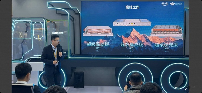 Мощность зарядки до 600 кВт, 7000 циклов и работа в диапазоне от -45 &deg;C до 65 &deg;C. BYD представила сразу три вида батарей для строительной техники