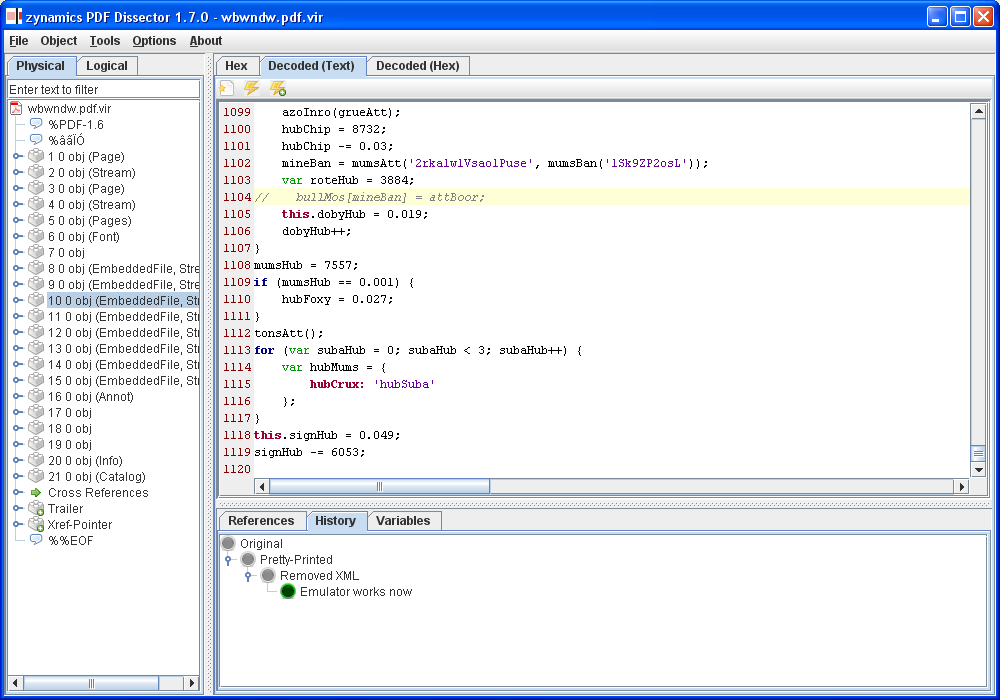 GUI для исследования внутренностей PDF - 2