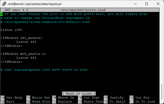 Включение веб-интерфейса CBPolicyD в Carbonio - 3 Включение веб-интерфейса CBPolicyD в Carbonio - 3