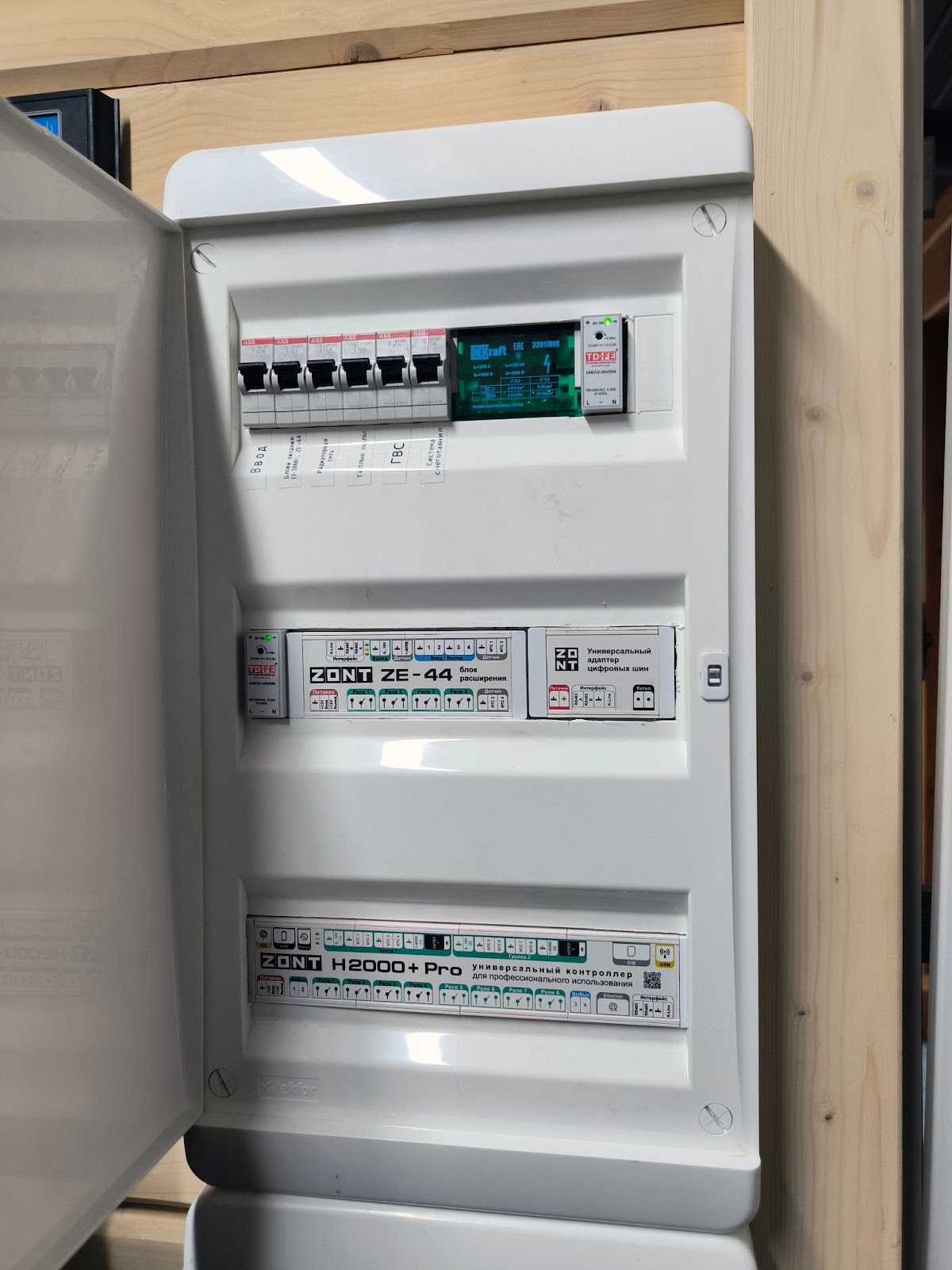 Щит автоматизации Zont в котельной