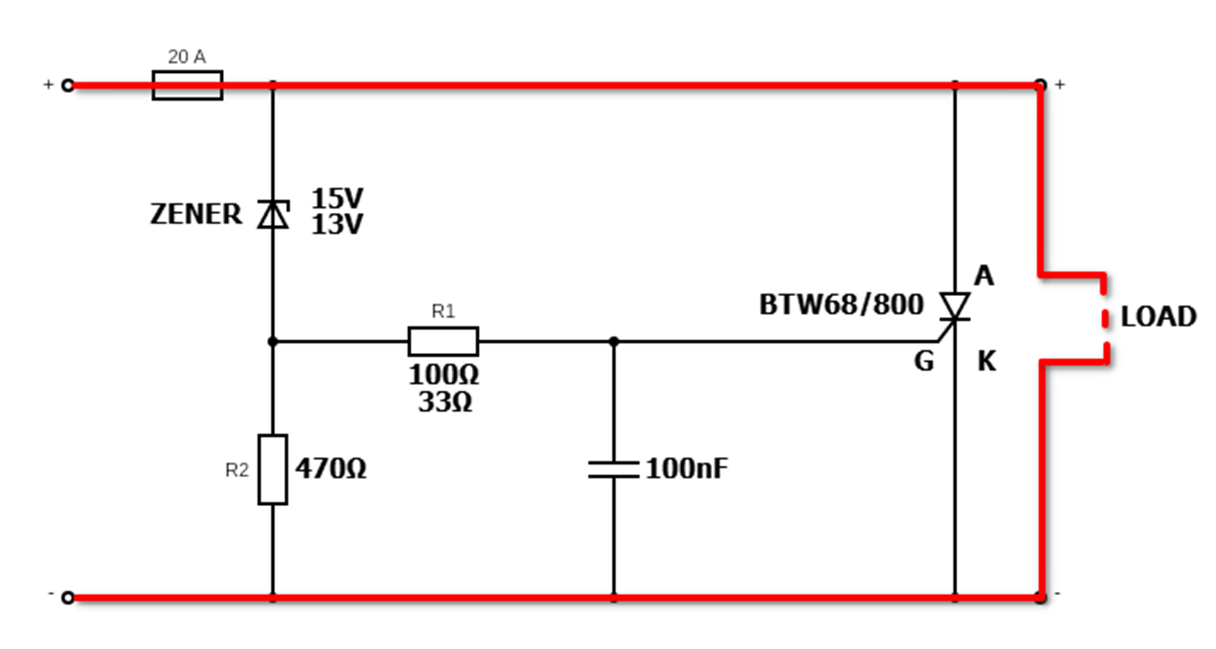 Crowbar circuit: надежная DIY-защита для цепи питания 12 В. Как это работает? - 3 Crowbar circuit: надежная DIY-защита для цепи питания 12 В. Как это работает? - 3