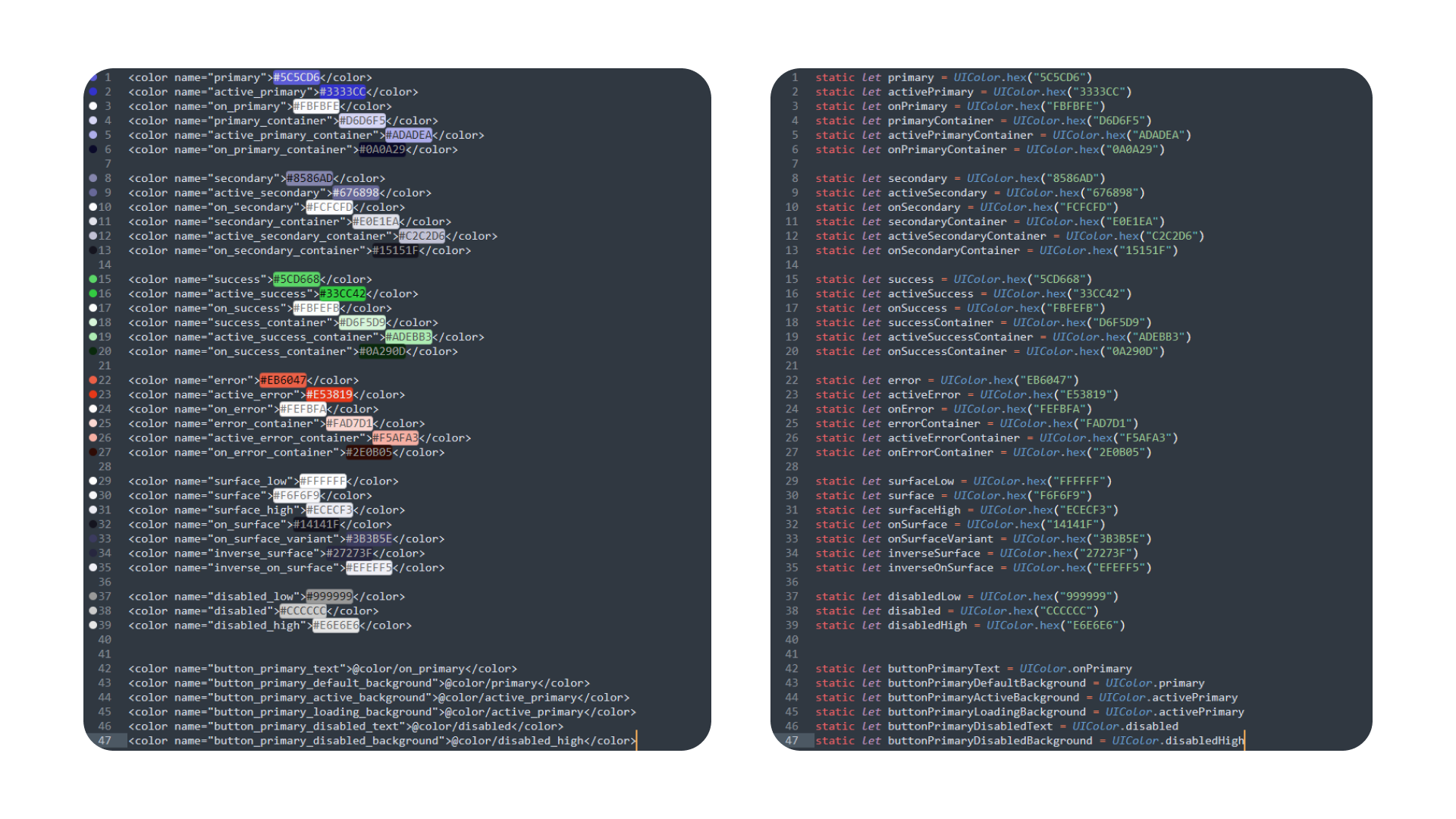 Заполненные файлы