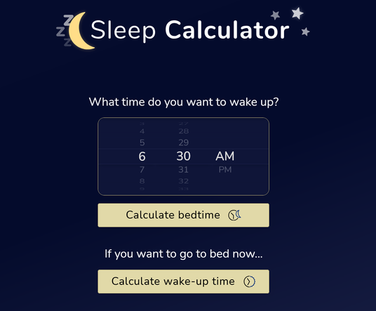 Online Sleep Calculators