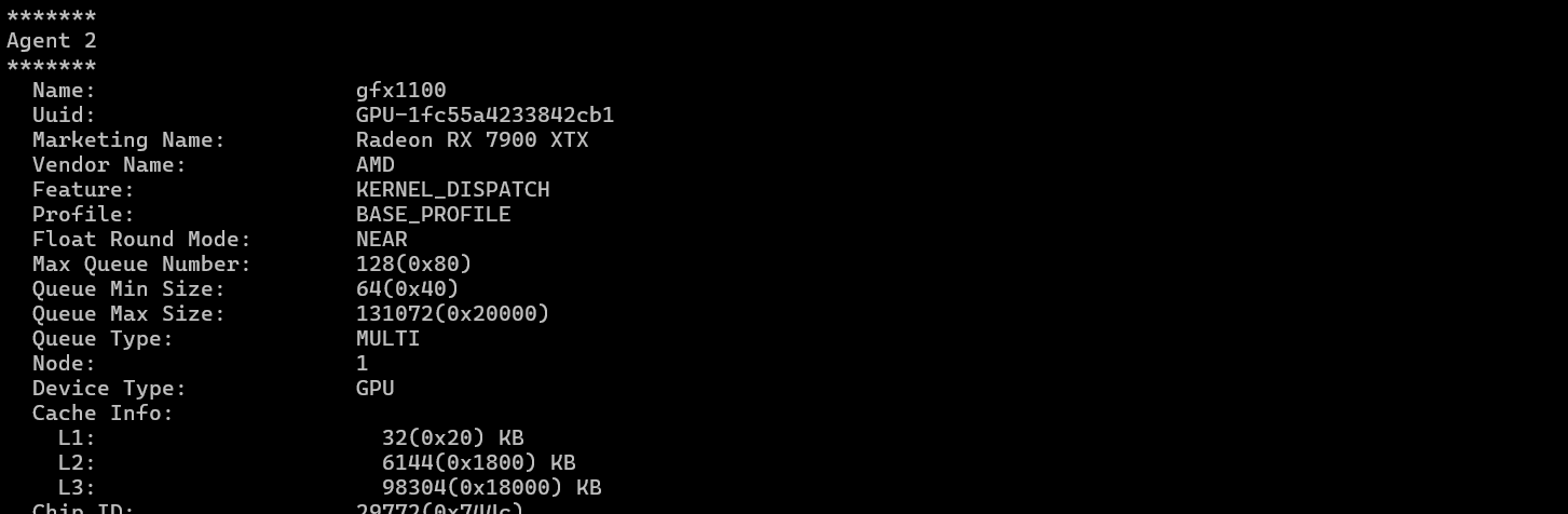 Информация по одной из видеокарт