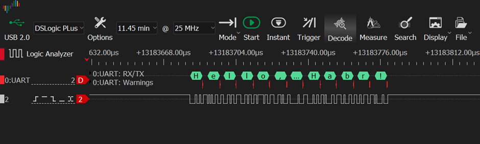 Да, почему-то аппаратно нет завершающего бита, но это не мешает работе