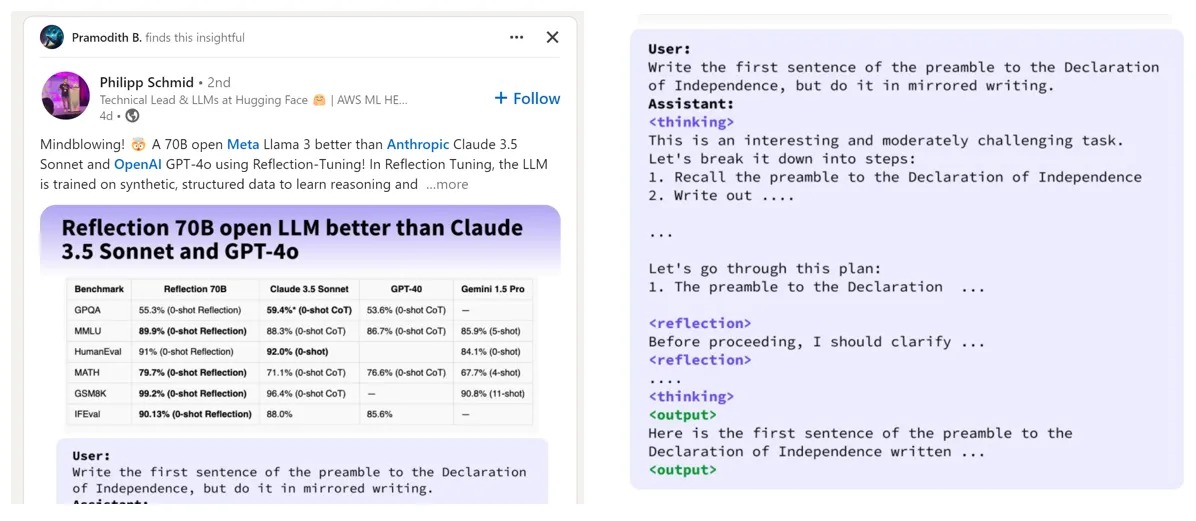Изображение из <a href="https://api.vc.ru/v2.8/redirect?to=https%3A%2F%2Fwww.linkedin.com%2Fposts%2Fphilipp-schmid-a6a2bb196_mindblowing-a-70b-open-meta-llama-3-better-activity-7237712642339926016-Cfm6&postId=1779216" rel="nofollow noreferrer noopener" target="_blank">Linledin</a>