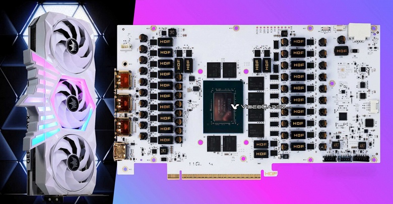 Королева всех GeForce RTX 5080. Galax HOF OC Lab Edition имеет корону с подсветкой и самую мощную подсистему питания 