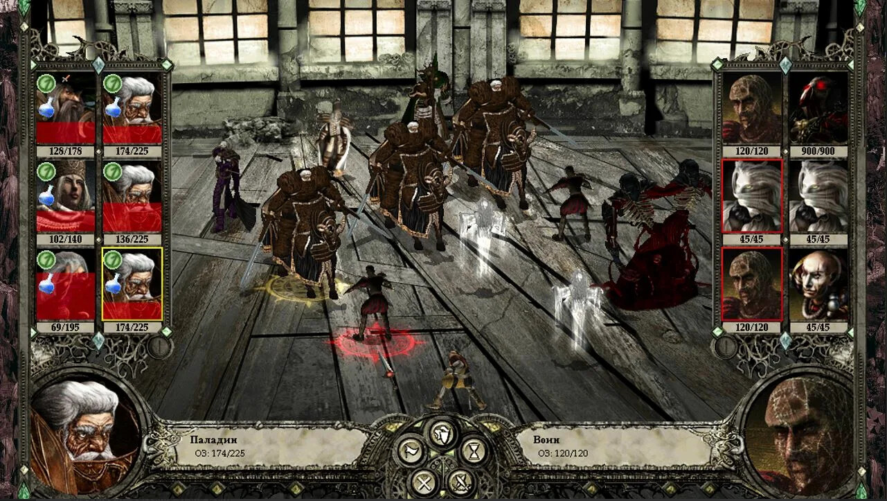 Disciples 2 - бой. 6 юнитов на 6 юнитов