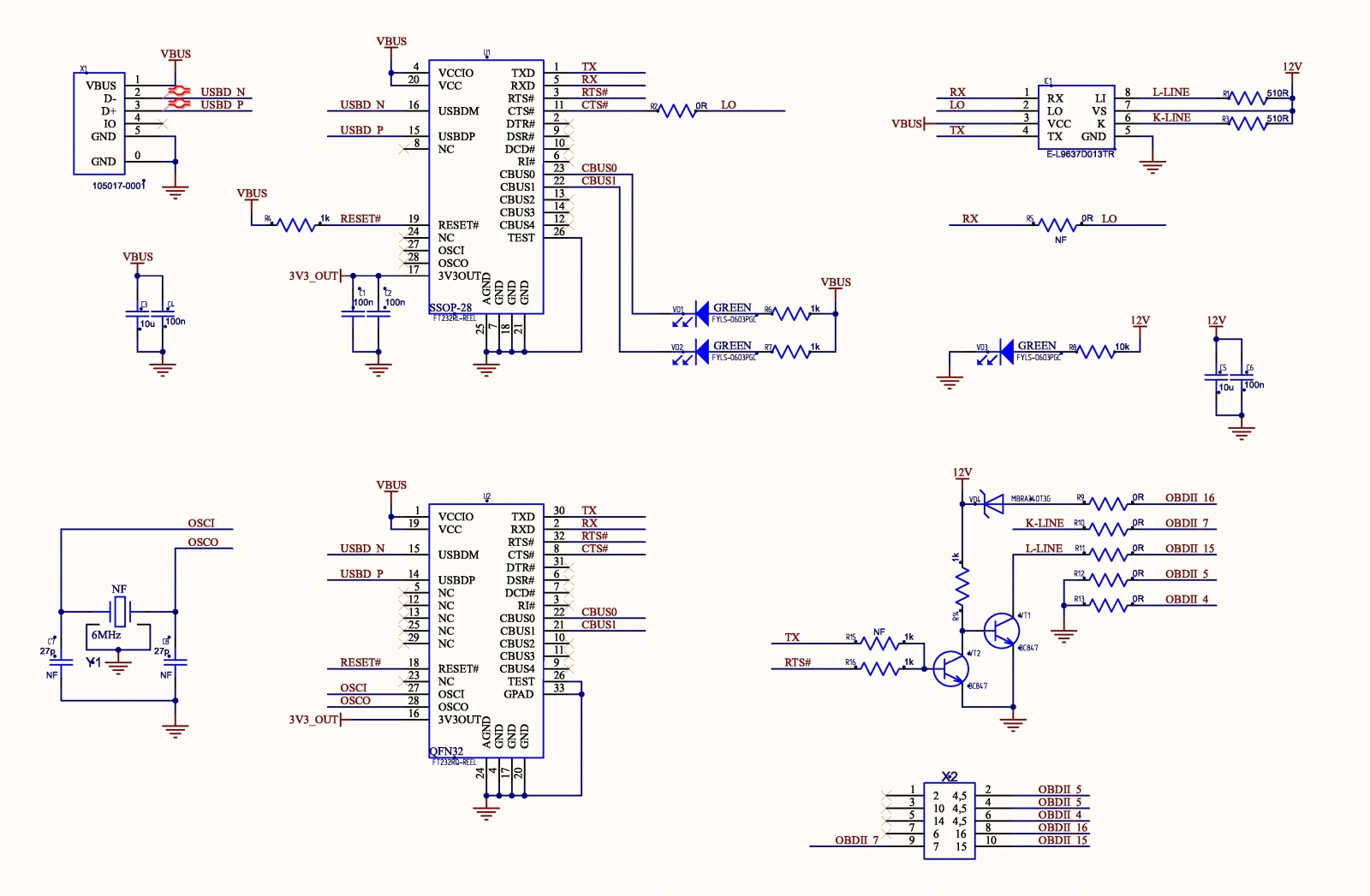 Разработка диагностического кабеля VAG-KKL для работы с программой CASCADE - 6
