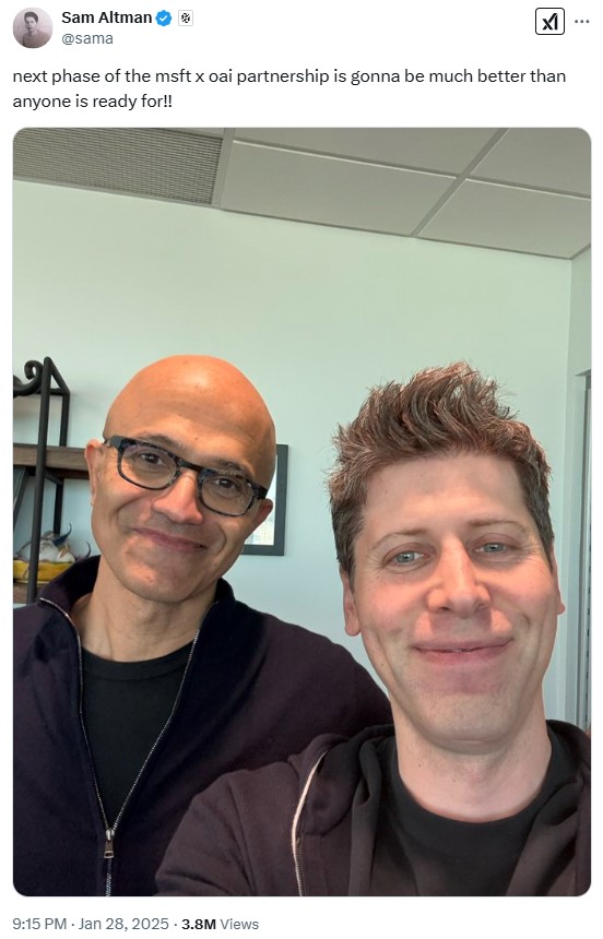 Правда, в чем конкретно это «еще более лучшее» сотрудничество двух компаний будет заключаться, пока непонятно. Но лицо Сэм скорчил мемное, тут не отнять!