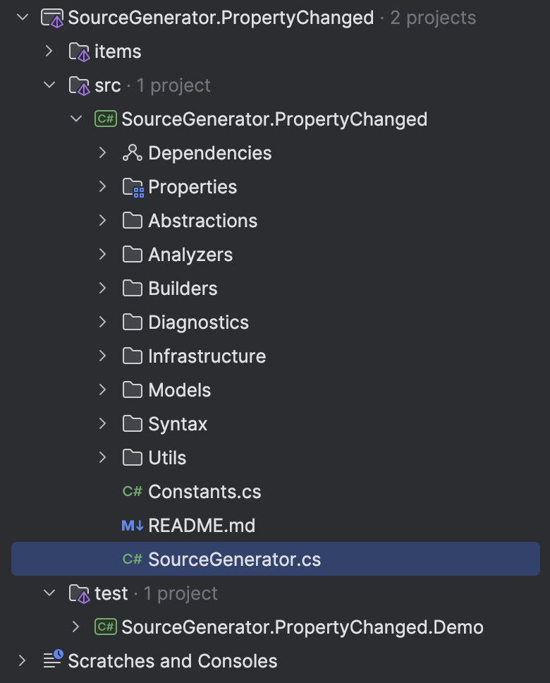 Структура проекта Source Generator