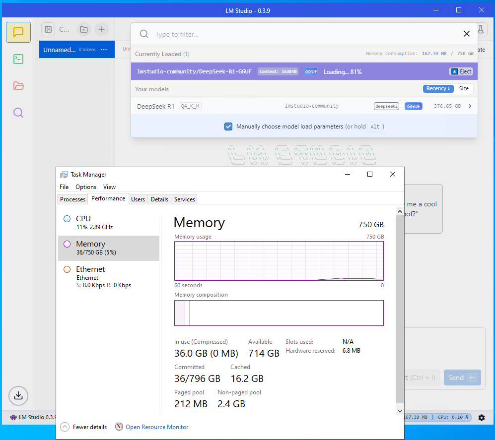Загрузка модели в ОЗУ