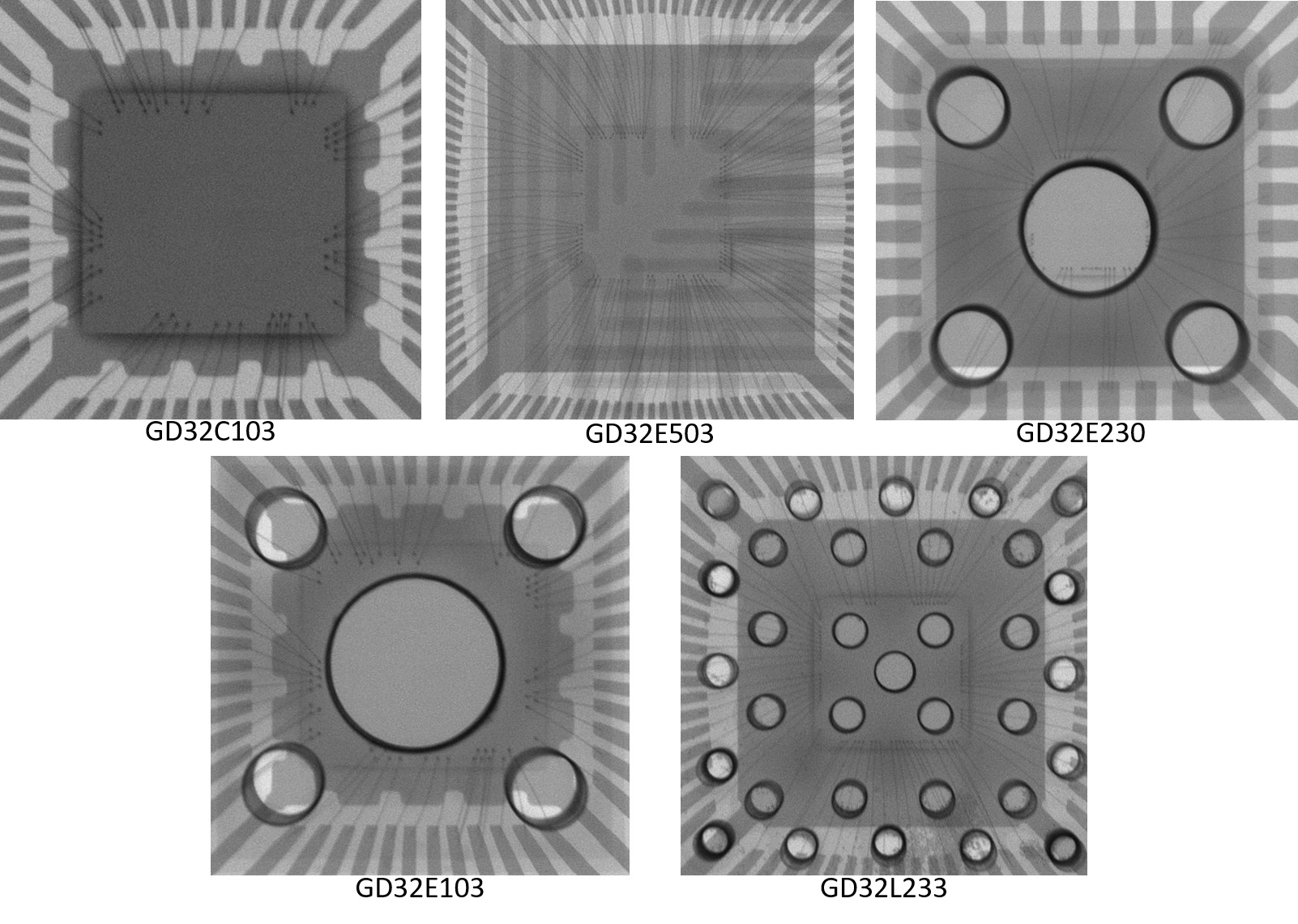 Рентгеновские снимки микроконтроллеров остальных семейств