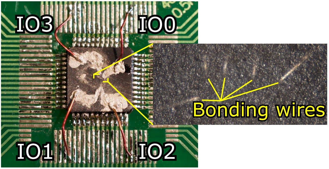 Пример получения доступа к соединительным проводам кристалла флеш-памяти. Источник