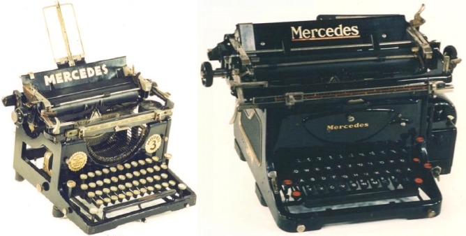 Слева печатная машинка 1911 года, а справа — 1951 года. Источник: https://www.oocities.org/