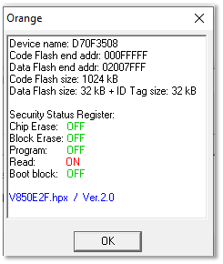Чтение информации о CPU программатором Orange 5