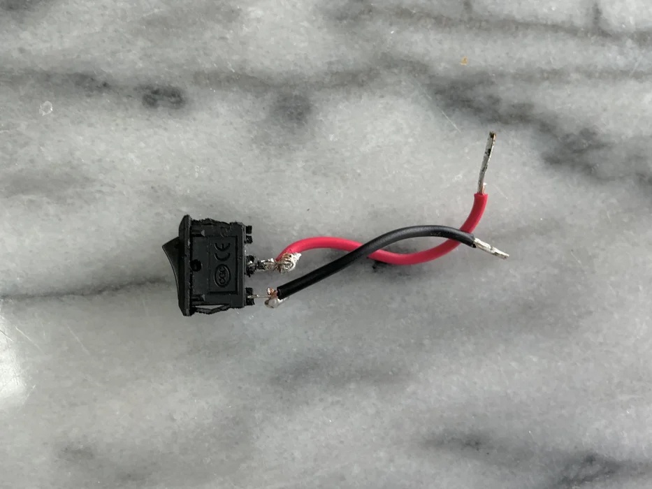Soldering the Wires to the Switch