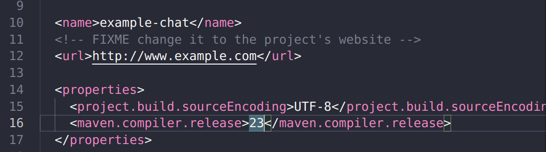 Смена версии Java в файле pom.xml