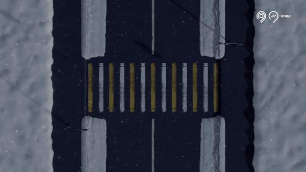 В Москве появились проекционные «зебры» пешеходных переходов - 2 В Москве появились проекционные «зебры» пешеходных переходов