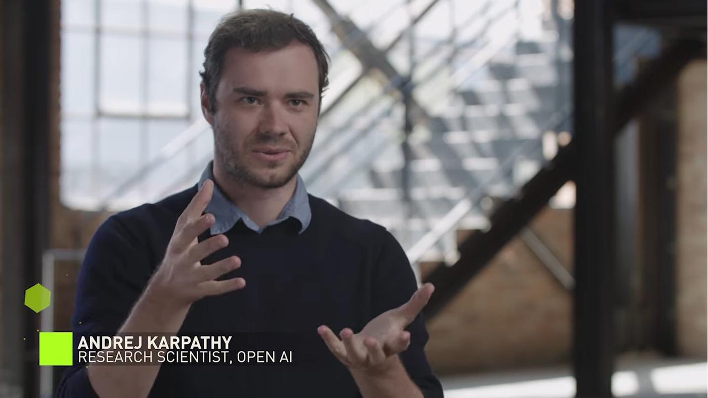 Вообще, Андрей Карпатый был сооснователем OpenAI, но в июне 2017-го ушел работать директором по ИИ в… Tesla, с прямым подчинением Илону Маску