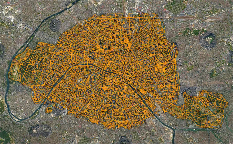 Рисунок 1: область исследования и сеть