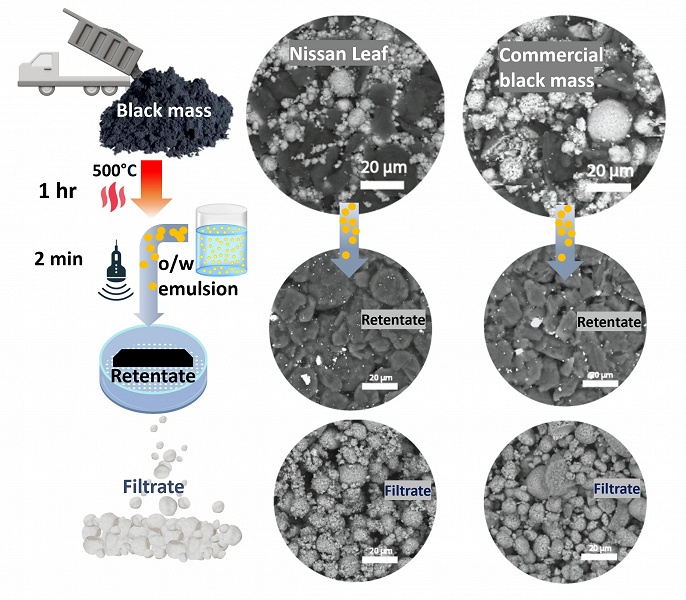 Учёные научились извлекать ценные металлы из отходов литий-ионных аккумуляторов с помощью растительного масла и воды
