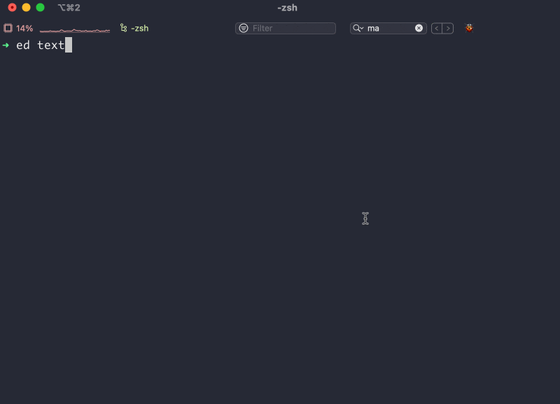 Пример работы редактора.
