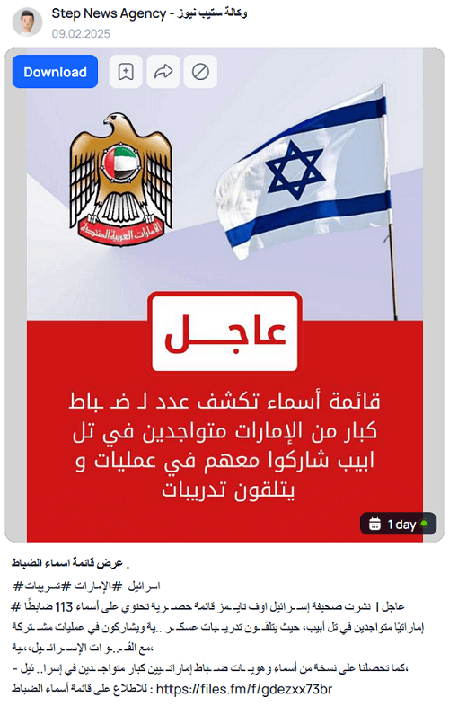 Рисунок 1. Рекламный пост