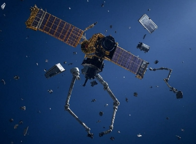 В России создали спутник для спутников: он будет чистить орбиту, а потом возвращаться на Землю - 1 В России создали спутник для спутников: он будет чистить орбиту, а потом возвращаться на Землю