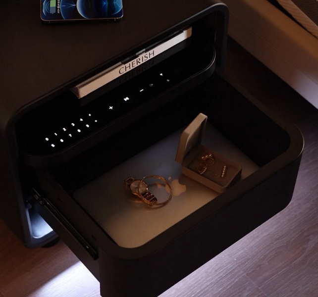 Xiaomi представила умную тумбочку — с беспроводной зарядкой, ночником, сейфом, сетевым фильтром и встроенной умной колонкой - 2 Xiaomi представила умную тумбочку — с беспроводной зарядкой, ночником, сейфом, сетевым фильтром и встроенной умной колонкой