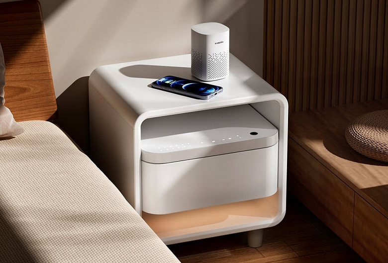 Xiaomi представила умную тумбочку — с беспроводной зарядкой, ночником, сейфом, сетевым фильтром и встроенной умной колонкой - 1 Xiaomi представила умную тумбочку — с беспроводной зарядкой, ночником, сейфом, сетевым фильтром и встроенной умной колонкой