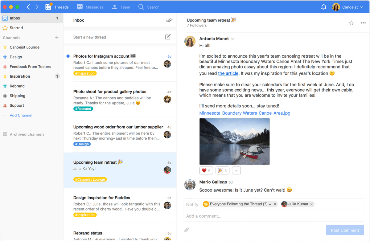 Интерфейс Twist
