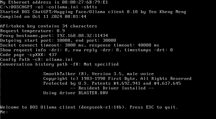 Запускаем клиент DeepSeek под DOS - 4