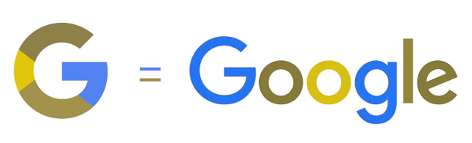 При протанопии красный цвет может восприниматься как тёмно-зелёный или коричневый, а зелёный становится более приглушённым. В результате логотип теряет свою контрастность и яркость. Например, красный и зелёный элементы сливаются, делая логотип менее узнаваемым.