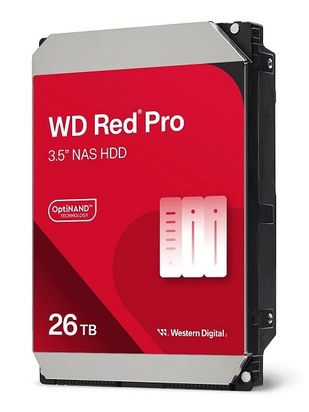 550 ТБ в год, до 2,5 млн часов в режиме 24х7. Представлен жесткий диск WD Red Pro на 26 ТБ - 1 550 ТБ в год, до 2,5 млн часов в режиме 24х7. Представлен жесткий диск WD Red Pro на 26 ТБ