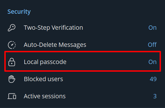 Установка локального пароля для входа в учетную запись на устройстве
