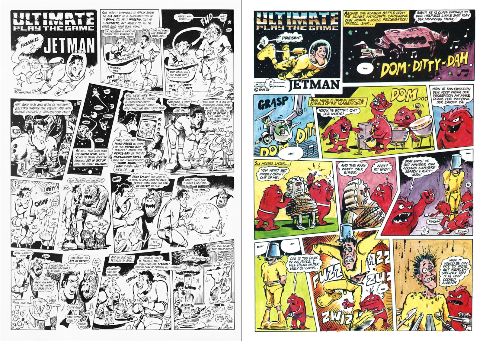 Первый и последний комиксы про Джетмана, напечатанные в журнале Crash (6-й и 93-й выпуски)