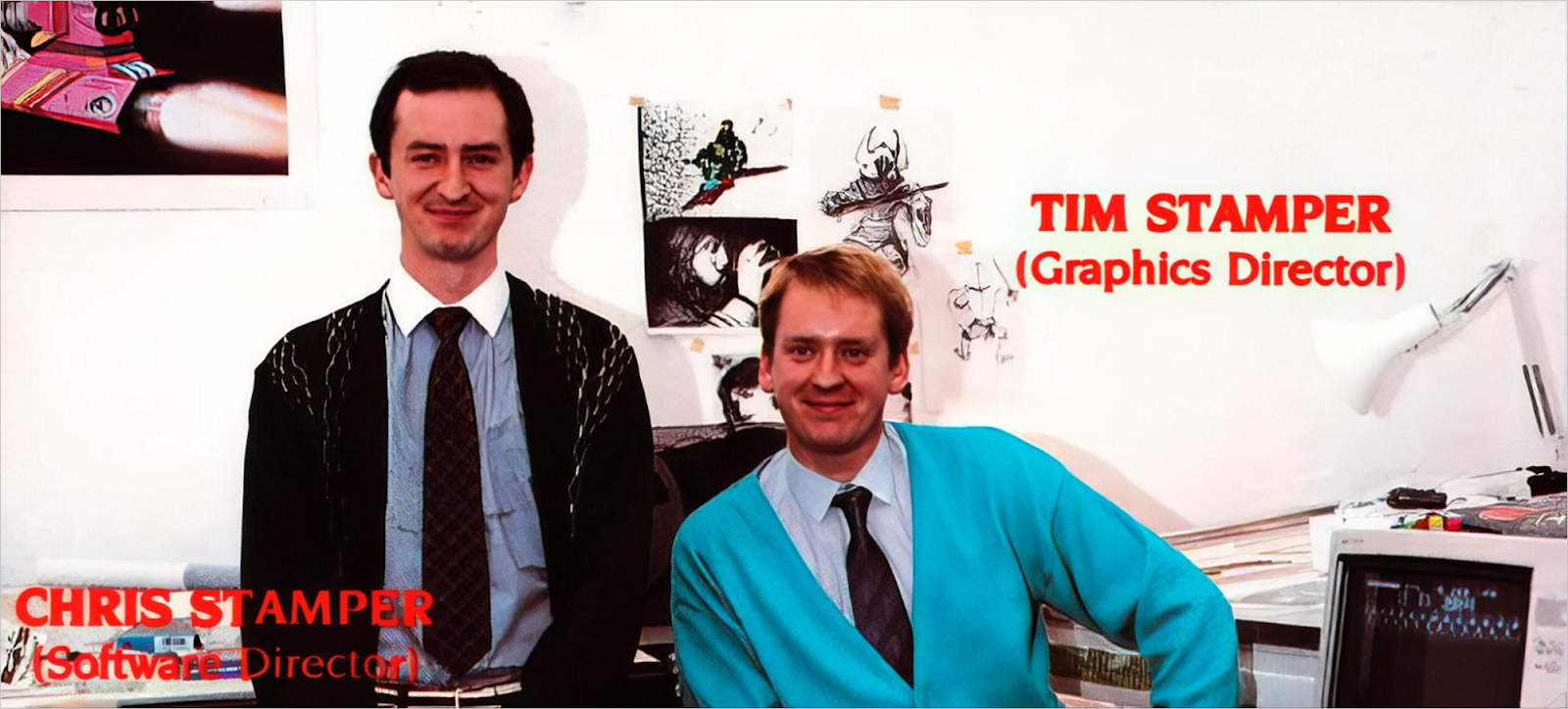 Крис и Тим Стэмперы (фото увеличено с помощью нейросетей)