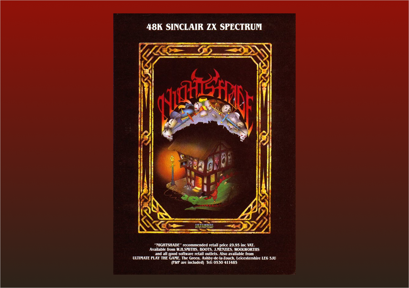 Реклама первой игры на движке Filmation 2 — Nightshade. Источник