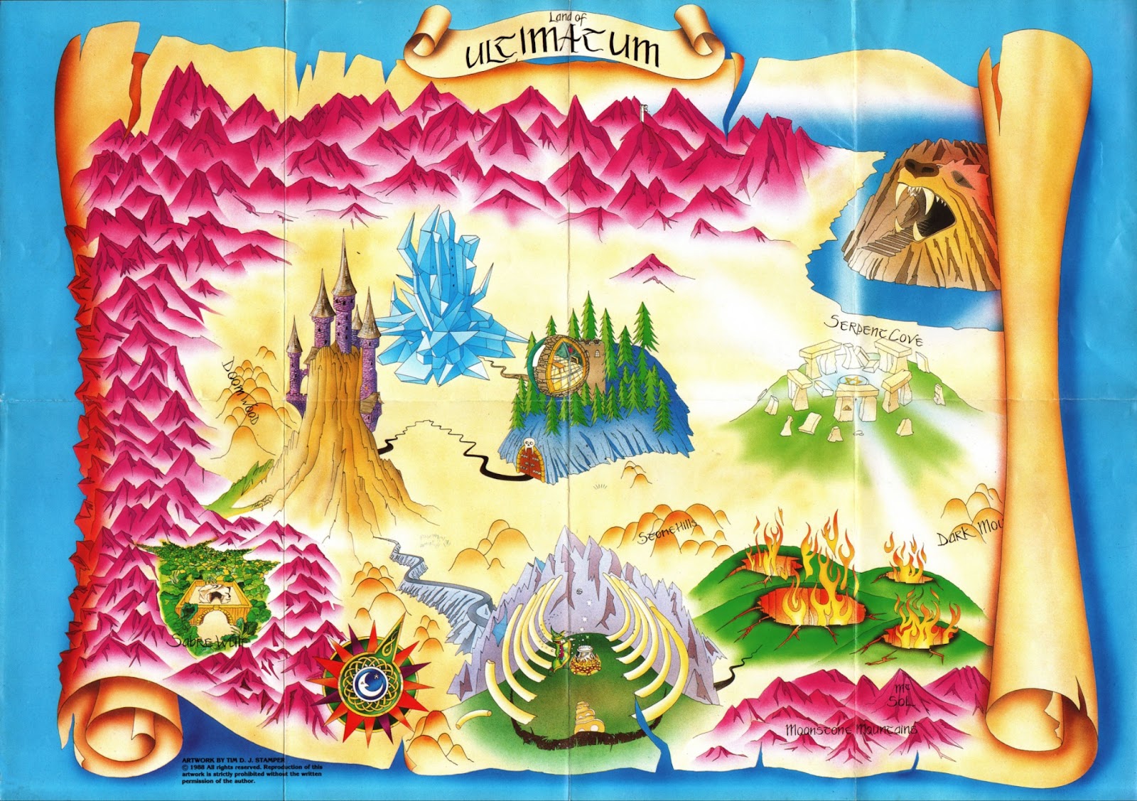 «Земля Ультиматума» — карта мира, состоящего из игр Ultimate Play the Game. Источник.