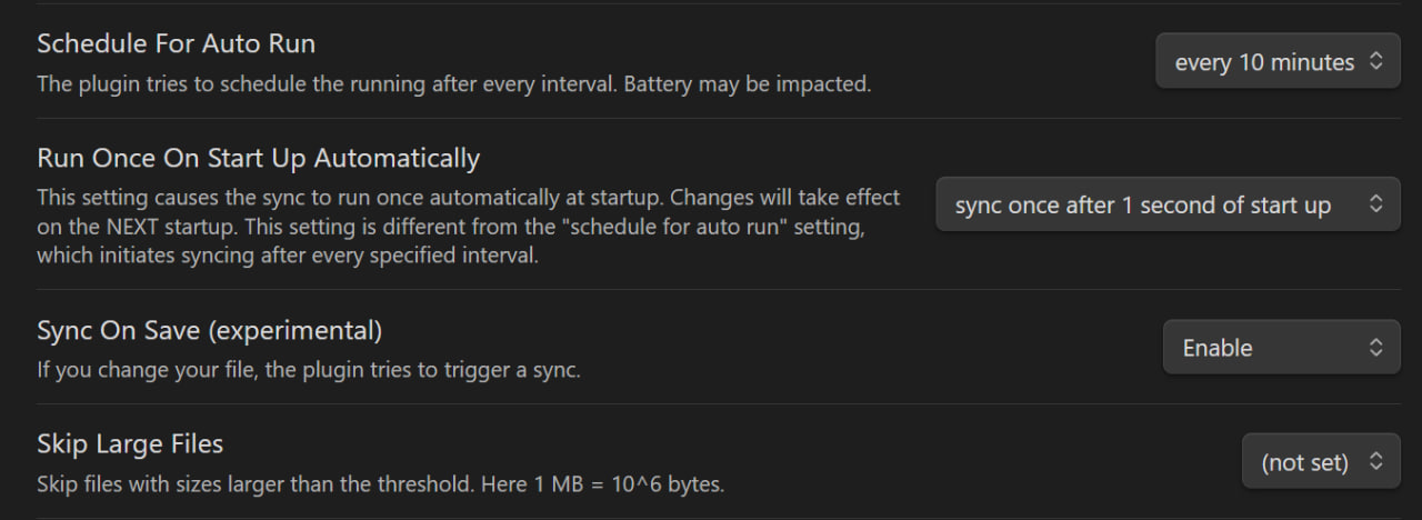 Рисунок 10. Правила синхронизации