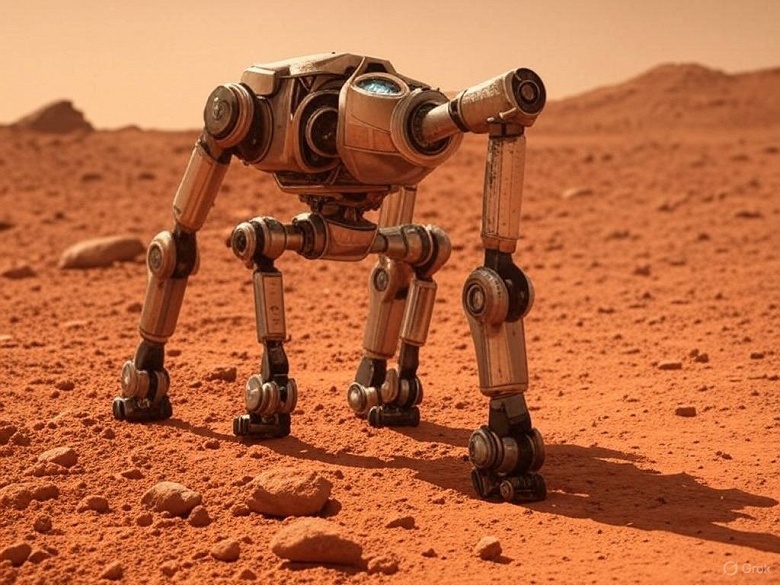 Китайская робошестиножка с когтями и колёсами будет добывать ископаемые на Луне и Марсе
