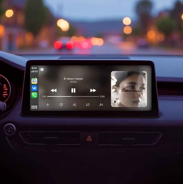 &laquo;VK Музыка&raquo; пришла на авто с Apple CarPlay