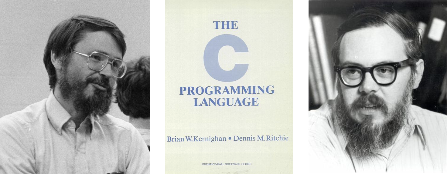 Рисунок 1. Брайан Керниган и Деннис Ритчи смотрят на своё творение.