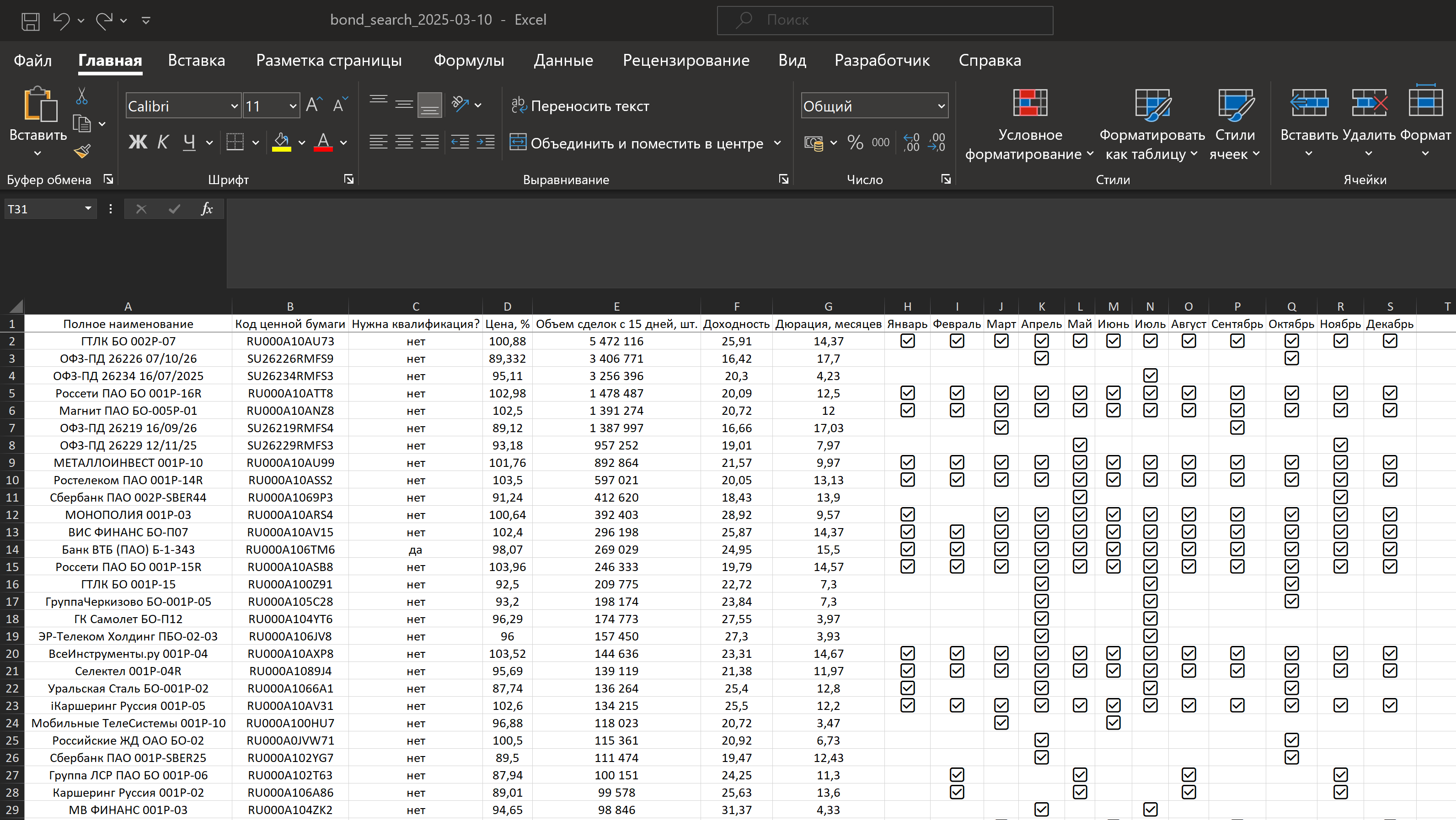 Поиск ликвидных облигаций с использованием Python - 7 Поиск ликвидных облигаций с использованием Python - 7
