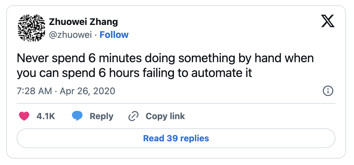 Источник вдохновения при любой автоматизации
