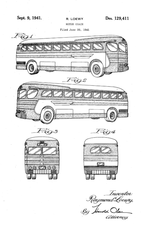 Патент на дизайн автобуса