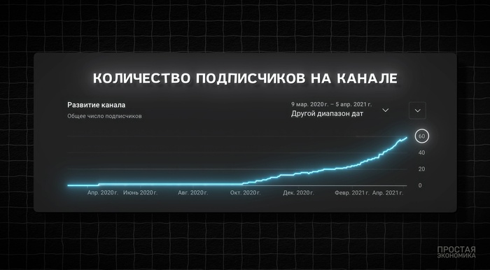 За первый год я набрал 60 подписчиков