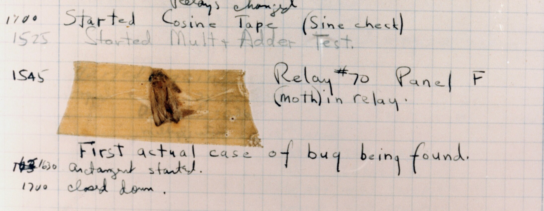 First actual case of bug being found.